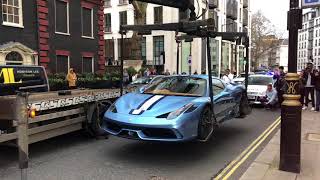 Stunning 458 Speciale Aperta IMPOUNDED by London Police [upl. by Eniaral509]