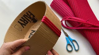 DIY Storage box idea from cardboard  Cardboard crafts [upl. by Nahtanhoj]