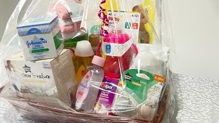 How to make a baby hamper basket  How to make a baby gift basket  Baby hampers Sajida’s world [upl. by Joseito752]