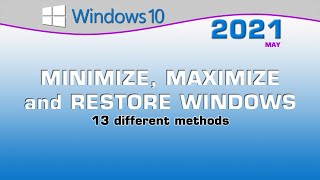 Window Maximize Minimize Restore Down Close Window [upl. by Steinman]