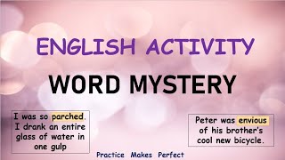 Activity  English  Word Mystery  find the meaning of a word from the context clues [upl. by Delphine27]