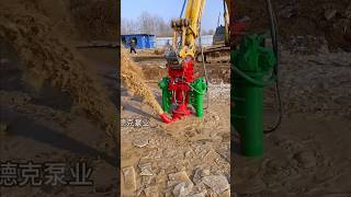 Powerful Excavator Dredge Pump in Action Generated using dredgepump hydraulicpump RustRenewal [upl. by Neelhtac]