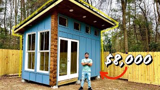 How I Built A Tiny Home DIY Full Exterior Build [upl. by Ainesell]