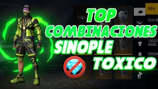 LAS MEJORES COMBINACIONES CON EL SET quotSINOPLE TOXICOquot☢️ quotSin Diamantesquot FREEFIRE [upl. by Nrojb]