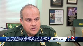 Osceola County sheriff explains how photo of Madeline Sotos body was accidentally posted on soci [upl. by Nylemaj]