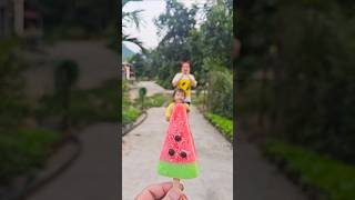 Kind girl eating watermelon ice cream 🍧 watermelon ice cream 🍓 eye candy shorts [upl. by Tnias221]