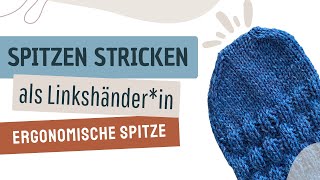 🧦 Ergonomische Sockenspitze stricken als Linkshänderin [upl. by Gaves]