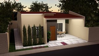 Casa 7x12 metros  2 Quartos com Closet [upl. by Nyrac111]