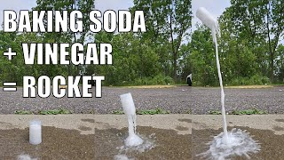 Baking Soda and Vinegar Rockets  Science Project [upl. by Eciralc265]