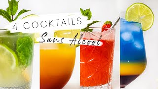 4 Cocktails Sans Alcool Colorés amp Parfaits pour lété [upl. by Yllime2]