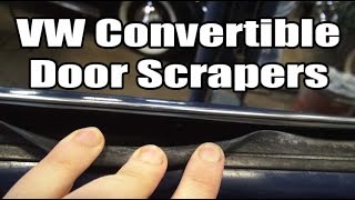 Classic VW BuGs How to Install Rear Convertible Quarter window Beetle Rubber Scrapers [upl. by Depoliti988]