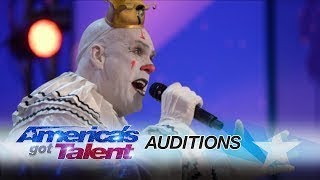 Puddles Pity Party Sad Clown Stuns Crowd with Sias Chandelier Americas Got Talent 2017 [upl. by Lougheed]