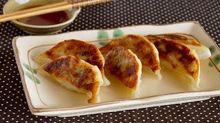 The BEST Gyoza Recipe Japanese Fried Dumplings Wrappers Filling and Sauce  OCHIKERON [upl. by Odarbil142]