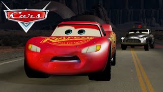 Lightning McQueens Police Chase in Radiator Springs  Cars Movie Remake  BeamNGdrive [upl. by Countess]