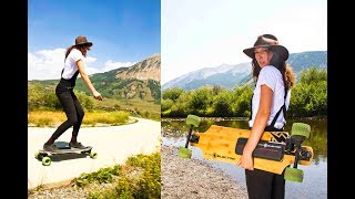 Melissa VS the Atom B10X Electric Skateboard [upl. by Holly]