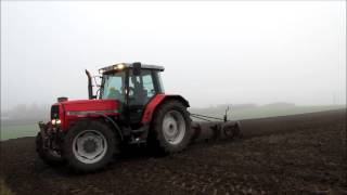 Massey Ferguson 6180 szántás 2015 oranje 2015 [upl. by Annait]