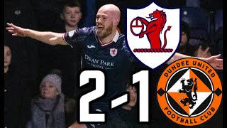 THUNDERBOLT KIRKCALDY CRACKER RAITH ROVERS 21 DUNDEE UNITED  SCOTTISH CHAMPIONSHIP  MATCH REVIEW [upl. by Iran]