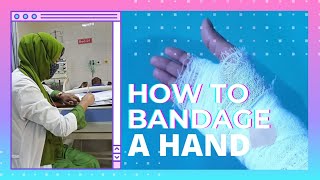 How To Bandage A Hand  First Aid Nursing Tips Bangla [upl. by Rand549]