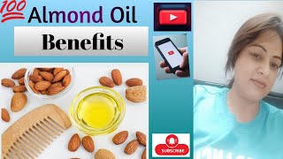 Almond oil benefits For facehair and skinhomeremedies626 [upl. by Hadleigh]