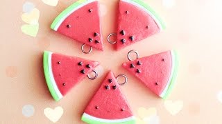 Kawaii Watermelon │ Polymer Clay Tutorial [upl. by Burkhard]