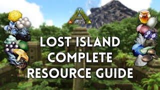 Lost Island Complete Resource Guide  Ark Survival Evolved [upl. by Devona]