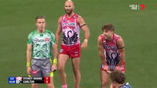 Swans cheeky dig at Clarko and the Hawks  Round 11 2018  AFL [upl. by Aihcela]