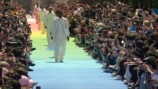 Louis Vuitton Mens Show SpringSummer 2019 with interviews [upl. by Stuart]