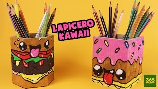 LAPICEROS DECORADOS KAWAII  Organizador de escritorio decorado con marcadores [upl. by Laeynad]