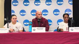 FSU Soccer  Brian Pensky Jordynn Dudley and Marianyela Jimenez discuss NCAA victory over Samford [upl. by Rehtaef]