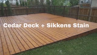 Beauty Restored To Old Cedar Deck  Calgary Painters  Sikkens Stain [upl. by Waal]