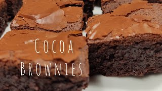 Fudgy Chocolate Brownies Recipe With Cocoa Powder  Best Homemade Brownie  Yummy [upl. by Ahsekel]