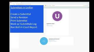 Submittals in Unifier  Contractor [upl. by Nawtna]