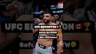 UFC Edmonton🇨🇦 Safety Bet Of The Week🤫🔒 [upl. by Nifares]