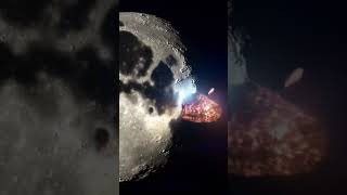 A meteorite hitting the moon in space shortvideo space viralshort spacevisuals [upl. by Cathie]