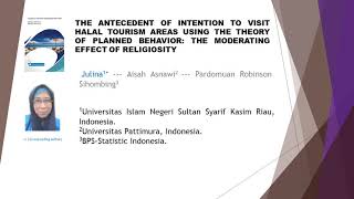 The Antecedent of Intention to Visit Halal Tourism Areas Using the Theory of Planned Behavior The Mo [upl. by Eltsyrhc115]