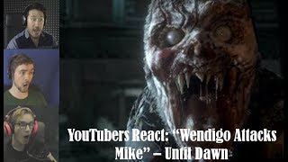 YouTubers React quotWendigo Attacks Mikequot  Until Dawn [upl. by Ydorb914]