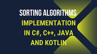 Sorting Algorithms Implementation in C C Java and Kotlin [upl. by Nnylyahs947]