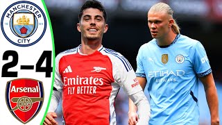 Manchester City vs Arsenal 24  All Goals and Highlights  2024 😳 HAALAND [upl. by Ysiad]