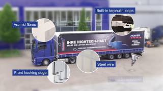 Product video Curtainsider SCS MEGA with POWER CURTAIN  Schmitz Cargobull english [upl. by Louth974]