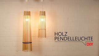 DIY  Holz Pendelleuchte  FREE DOWNLOAD TEMPLATES [upl. by Athalie]