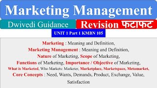 Marketing marketing management Core Concepts marketing management mba marketing management bba [upl. by Ynatterb]