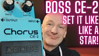 BOSS CE2 CHORUS PEDAL SETTINGS HOW TO GET AMAZING TONES [upl. by Eirehs]