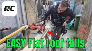 How to make a flat roof fall Simple quick firring pieces [upl. by Assirrec]