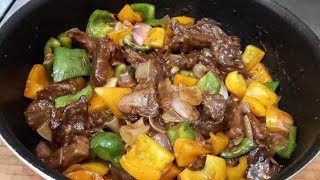 Easy way to make the tastiest Pepper Steak recipe for your family  stir fry [upl. by Sankaran]