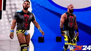 WWE 2K24 DIY Tag Entrance Finisher amp Victory Motion with GFX Concept [upl. by Toor583]