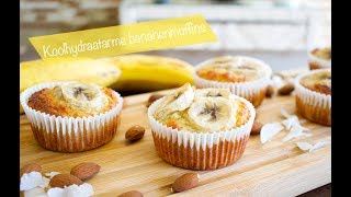 Koolhydraatarme bananenmuffins recept  Lowcarbchefnl [upl. by Anierdna256]