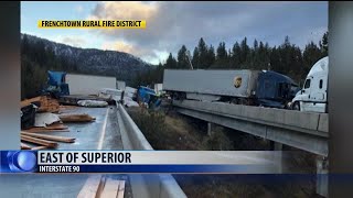 2 men dead 2 hurt in semi truck crash near Superior [upl. by Ahsilem183]