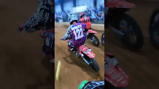 Arenacross A Class Big Crash motocross youtubeshorts supercross motocross [upl. by Nomzaj424]