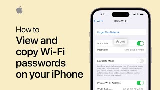 How to view and copy WiFi passwords on your iPhone  Apple Support [upl. by Delastre]