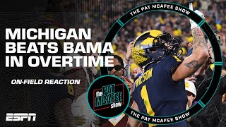 REACTION to Michigan’s OT win vs Alabama at Rose Bowl  The Pat McAfee Show [upl. by Annoynek]